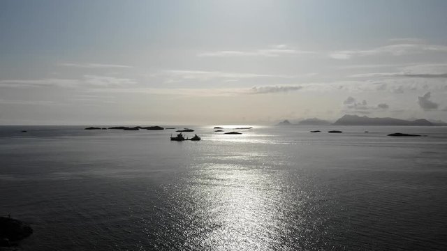 Cargo ship on the sea