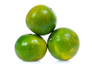Orange fruit isolated on white background