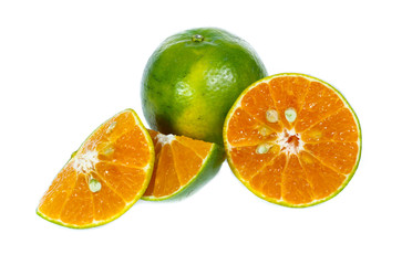 Orange fruit isolated on white background