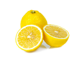 lemons on white background