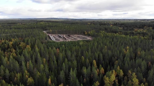 Aerial view of rural landscape
