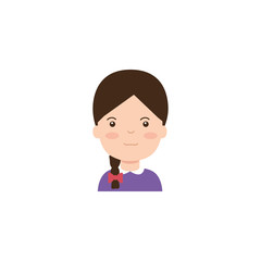 Isolated girl cartoon icon flat design