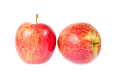 red apples Isolated on a white background.