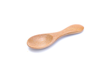 spoon wood isolated on white background
