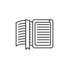 Isolated document icon line design