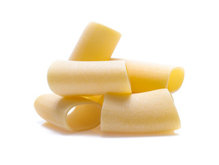 dry Italian pasta isolated on white background