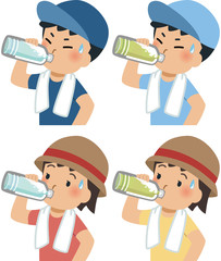 熱中症対策のイラスト