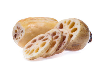 Lotus root  isolated on the white background