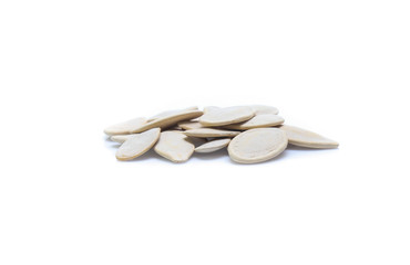 Pumpkin seeds isolated on  white background