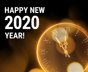 Fototapeta na wymiar Beautiful 2020 New year greeting card background. Vector EPS10.