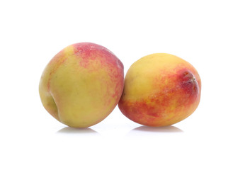 Peach  isolated on white background