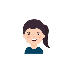 Isolated girl cartoon icon flat design
