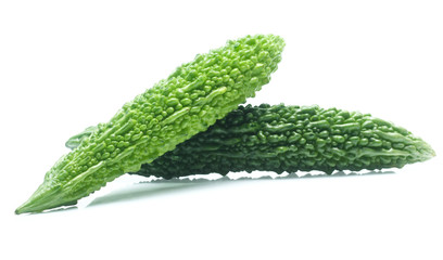 Bitter gourd on white background