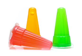 Sweet colored jelly isolated on white