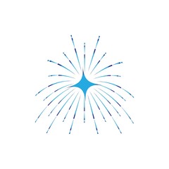 Obraz premium fireworks logo vector