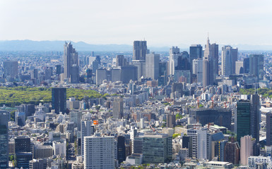 Naklejka premium 東京風景 2019 春 六本木から望む新宿方面