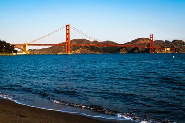 Papier Peint photo Plage de Baker, San Francisco Golden Gate Bridge Morning from Baker Beach