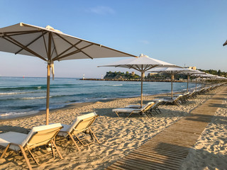 Sights along the shores of a resort in Halkidiki Greece