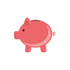 Isolated piggy icon flat design