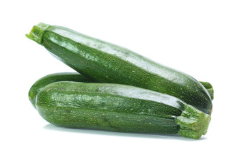 Fresh zucchini isolated on white (cucumber)