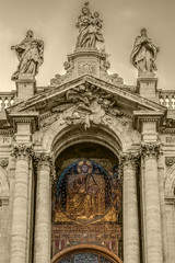 Detail of the Church Santa Maria Maggiore in Rome, Italy