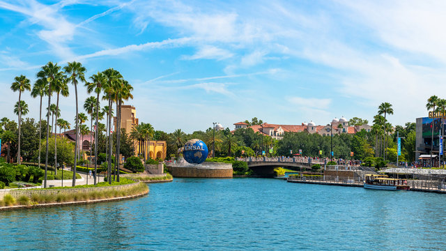 Universal Studios, Orlando, Florida, USA. Travel illustrative editorial image