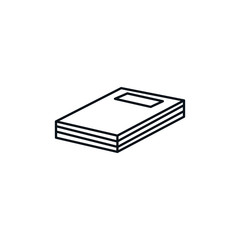 Isolated book icon line design