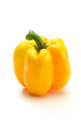 sweet yellow pepper isolated on white background..