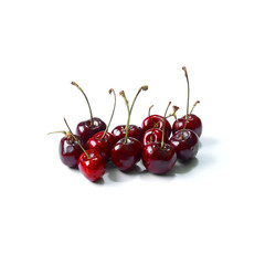 Fresh cherry on white background isolate