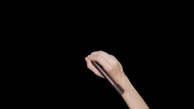 Naked Hand Woman with White Skin Whiteboard Markers Writing Drawing Eraser	