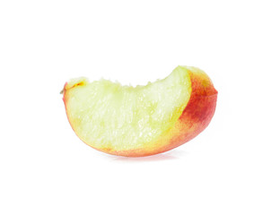 Peach with isolated on white background