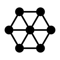 Network monitoring or social network flat vector icon for apps and websites