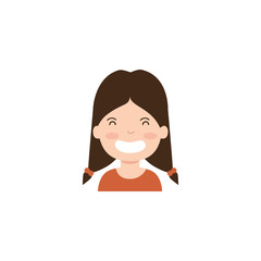 Isolated girl cartoon icon flat design