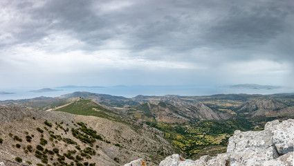Fototapeta na wymiar View from Mt. Zas, Naxos, Greece