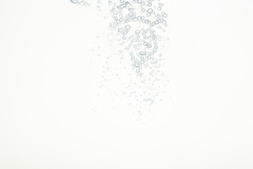 Fototapeta na wymiar The Bubbles in the water white background