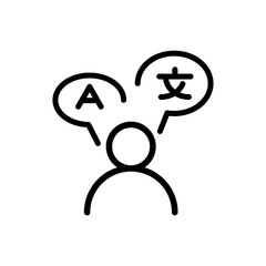 language translation icon trendy flat design
