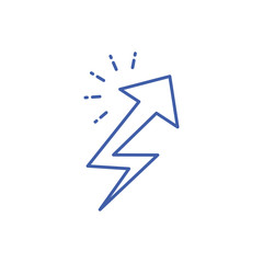 Isolated arrow icon line design