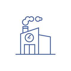 Isolated factory energy icon line design