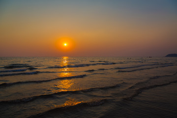 Sky and beach before sunset