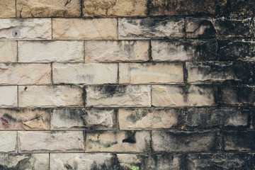 Close up old brick wall background
