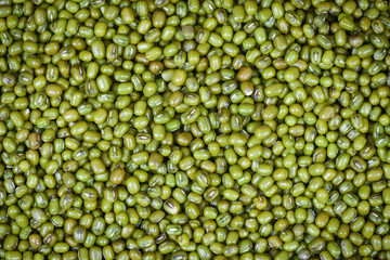 Top view of green beans agricultural products - Mung beans texture background