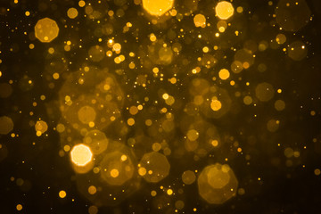 Abstract blur gold sparkle bokeh