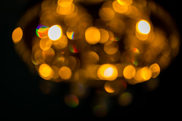 Fototapeta premium Blur of golden luxury bokeh