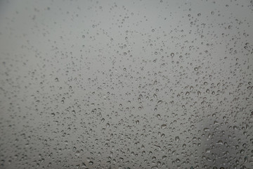 Water droplet on the window glass