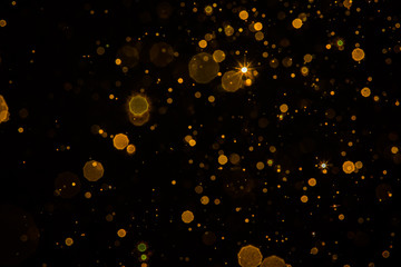 Abstract blur gold sparkle bokeh