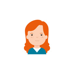 Isolated girl cartoon icon flat design