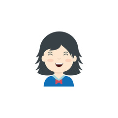 Isolated girl cartoon icon flat design