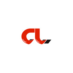 CL Letter Logo Design with Excavator Creative Modern Trendy