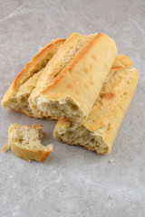 Fresh Baked Bread on Gray Stone