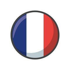 Isolated france flag icon block design